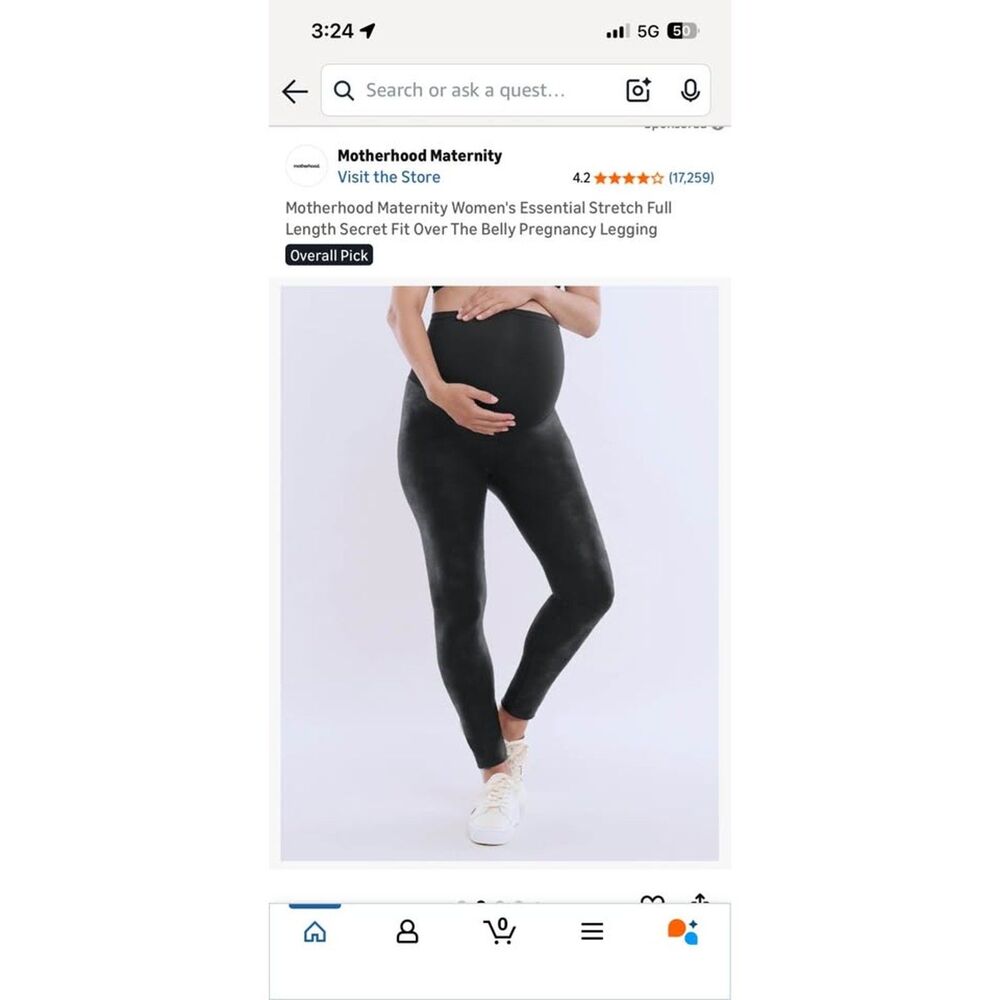 New Motherhood Full Stretch Leggings Size XL - Picture 5 of 8